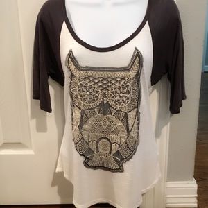 Embroidered Owl Shirt